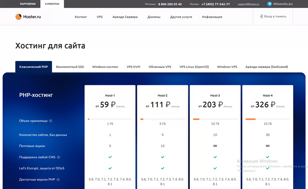 Hoster.ru – полный обзор хостинга
